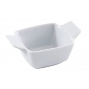 Mini Tigela Ramequim Quadrado com Alças 90ml